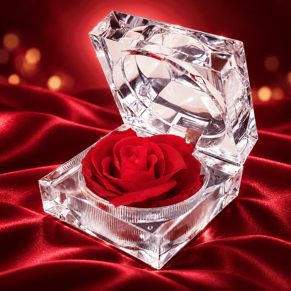 Wine Red Preserved Rose