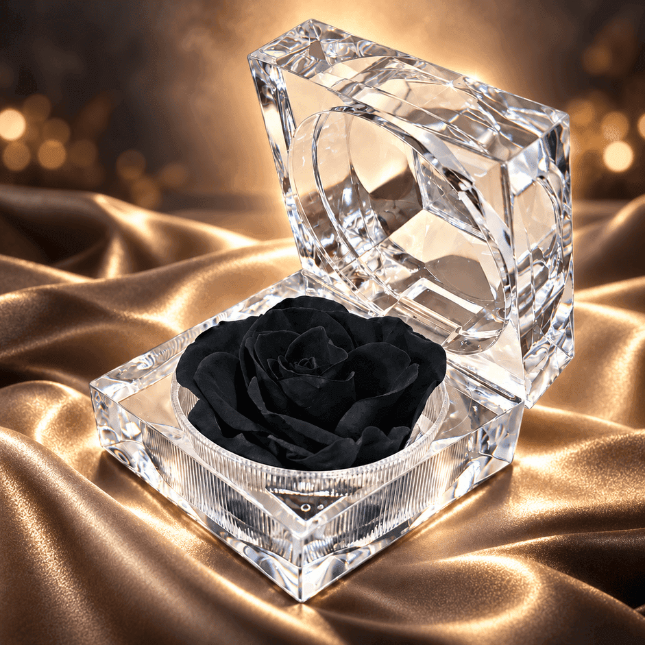 Black Preserved Rose