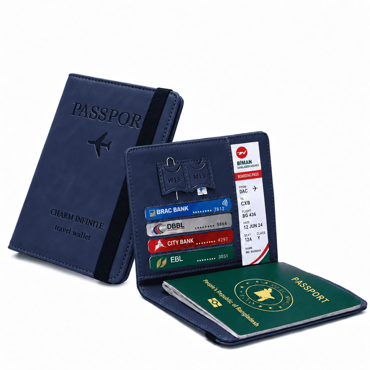 Blue Passport Pouch